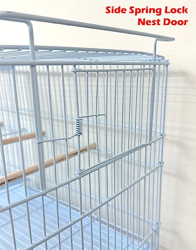 LOT of Stackable Breeder Bird Flight Cage with Removable Center Divider and Breeding Nest Box Doors with Removable Rolling Stand
