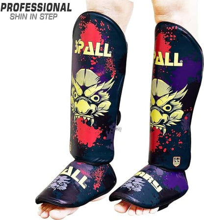 Muay Thai Guards Shin Guards for Kickboxing Martial Arts Kicking BJJ Boxing Equipment MMA Training and Sparring Leg Guard with Instep Protection Pads - color: Green, size: Small