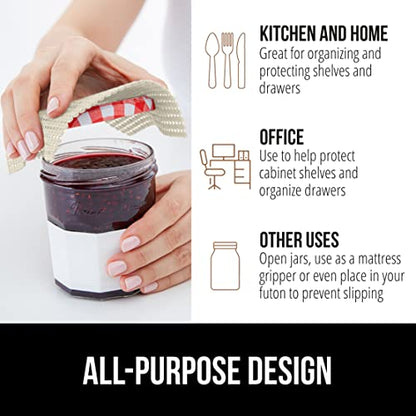 GORILLA GRIP powerGRIP Drawer Shelf and Cabinet Liner, Thick Strong Hold, Non-Adhesive Liners Protect Kitchen Cabinets and Cupboard, Bathroom Drawers, Easy Install, Breathable Mat, 12" x20', Cream - color: Cream, style: 12" x 20'