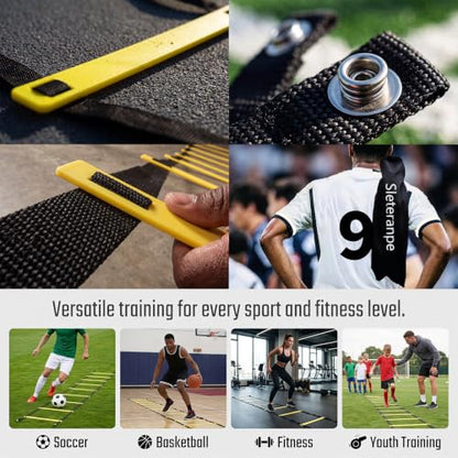 20ft Agility Ladder Training Ladder Speed - color: 1 Pack-Yellow