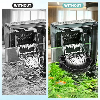 Aquarium Filter Baffle with Suction Cups, Aquarium Filter Flow Reducer, Water Calmer and Flow Reducer for Betta Fish & Shrimp