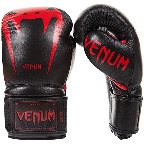 Venum Giant 3.0 Boxing Gloves - Nappa Leather - color: Black/Red, size: 10 oz