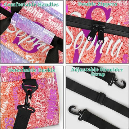 Personalized Girls Dance Sport Duffel Bag, Bling Glitters Colorful - color: Color 16