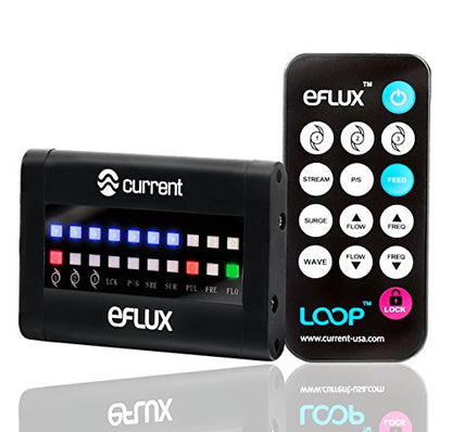 CURRENT USA 660 GPH eFlux Nano Wave Maker Pump Kit (6000) | Magnetic DC Powerhead with LED Display Controller for Saltwater Tank, 132-660 GPH Aquarium Water Circulation Pump 5 to 30 Gallon, Black