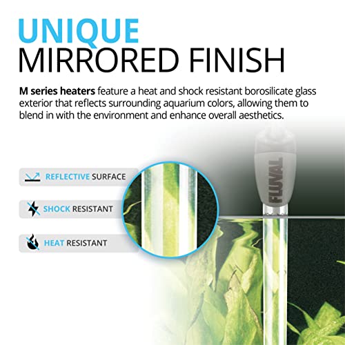 Fluval M 150-Watt Submersible Aquarium Heater – Reliable, Compact Heating with Mirror Technology for Fresh & Saltwater Tanks Up to 45 Gallons