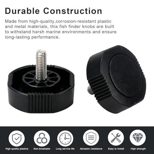 4 PCS Gimbal Bracket Knobs, Fish Finder Mount Knobs Replacement for Lowrance Hdsgen2t/Elite7, Simrad Nss/Nssevo2, B&G Zeus2, Boating gps/fish finder replacement parts, Replaces For: 000-10467-001