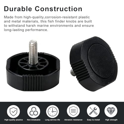 4 PCS Gimbal Bracket Knobs, Fish Finder Mount Knobs Replacement for Lowrance Hdsgen2t/Elite7, Simrad Nss/Nssevo2, B&G Zeus2, Boating gps/fish finder replacement parts, Replaces For: 000-10467-001