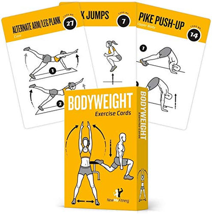 Bodyweight Workout Cards, Instructional Fitness Deck for Women & Men, Beginner Fitness Guide to Training Exercises at Home or Gym (Bodyweight, Vol 1) - style: Bodyweight Vol1