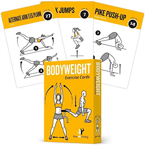 Bodyweight Workout Cards, Instructional Fitness Deck for Women & Men, Beginner Fitness Guide to Training Exercises at Home or Gym (Bodyweight, Vol 1) - style: Bodyweight Vol1