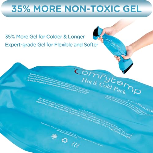 Comfytemp Large Ice Pack for Injuries Reusable Gel Back Pack Pain Relief - color: Blue-large Body Ice Pack-1 Gel Pack