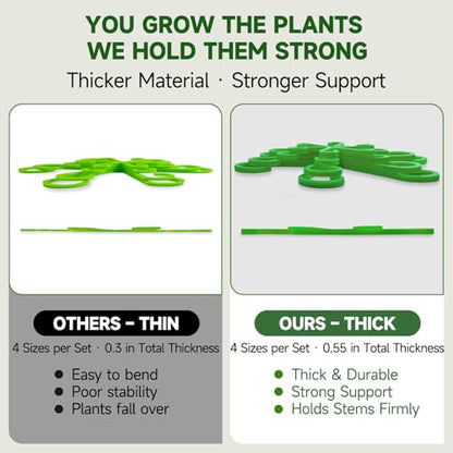 8pcs Plant Stem Support, Plant Support for Indoor Plants, 4 Sizes Climbing Houseplant Stem Holders, Reusable Plant Stabilizer, Indoor Plants Accessories