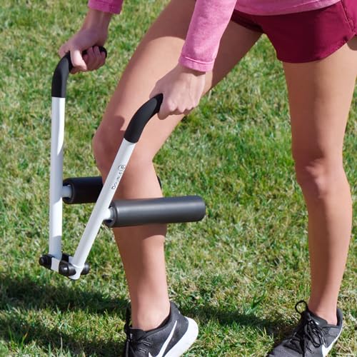DoubleUP Roller D2 Leg & Arm Massager, Metal Frame + 2 Rollers, White - color: White