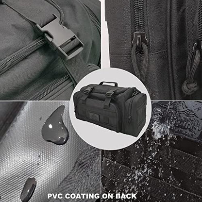 APRILBAY Duffel Bag – Heavy Duty Tactical Gym Bag for Men, Splashwater-Proof Weekender Travel Bag for Basketball, Football, Soccer, Hiking, and Hunting (Black)