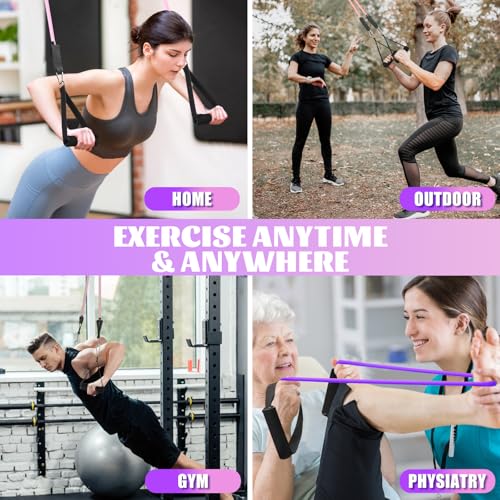 WIKDAY Resistance Bands with Handles for Exercise,beginners - color: 150LBS PASTEL