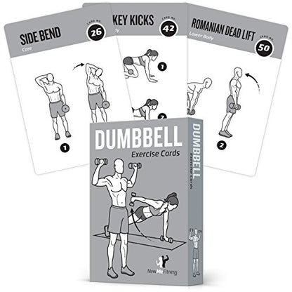 Dumbbell Workout Cards, Instructional Fitness Deck for Women & Men, Beginner Fitness Guide to Training Exercises at Home or Gym (Dumbbell, Vol 1) - style: Dumbbell Vol1