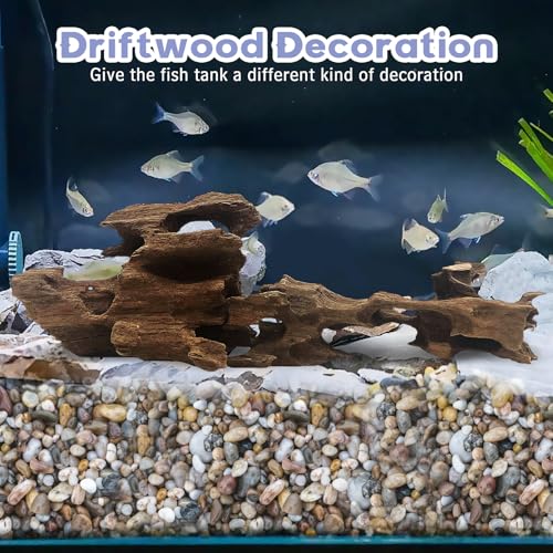Natural Driftwood for Aquarium Decor 12 PCS Fish Tank Wood with Small Holey Aquarium Wood Aquascaping for Shrimp Betta Hermit Crab and Butterfly Fish - size: XS:3-6 inches-12pcs