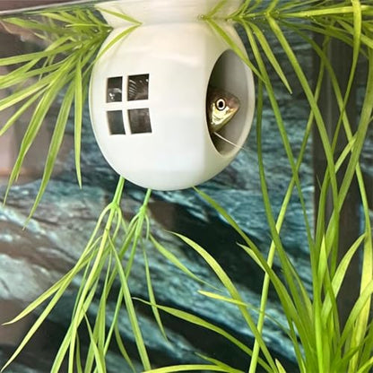 Betta Fish Hiding Place with Suction Cups, Aquarium Betta Fish House cave, Fish Tank Resting Sanctuary, Suitable for Betta Fish Tank Decoration and Aquarium Accessories.(Pack of 2) (Purple)