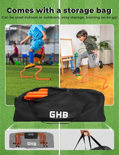 GHB Agility Hurdles 8" Speed Agility Training Hurdles - size: 5 Pack