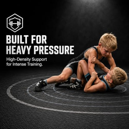 Professional Flexi-Roll Wrestling Mat – High-Density Shock Absorption for BJJ, Judo, MMA & Jiu Jitsu – Portable 1.2-Inch Thick Home Gym Training Flooring for Martial Arts & Yoga - size: 20" x 20" x 1.5" (12-Pack)