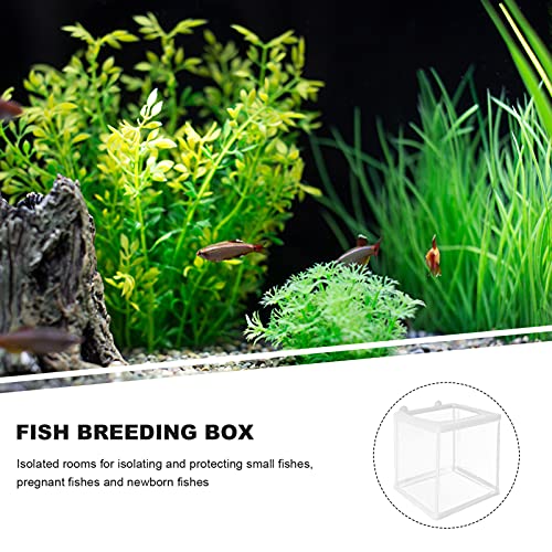 Yardwe Hatching Box for Aquarium Fish Breeding Mesh Incubation Kit Fish Isolation Box Easy Cleaning