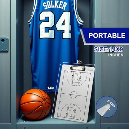 Basketball Clipboard for Coaches, Double-Sided Dry Erase Board - style: Basketball