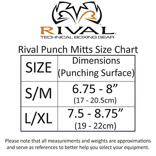 RIVAL Boxing RPM10 2.0 Intelli-Shock Punch Mitts - Bigger Punching Surface for Maximum Impact Absorption, Pre-Curved, Built-in Grip - color: Black
