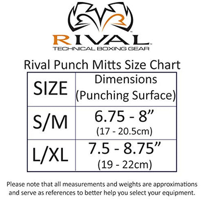 RIVAL Boxing RPM10 2.0 Intelli-Shock Punch Mitts - Bigger Punching Surface for Maximum Impact Absorption, Pre-Curved, Built-in Grip - color: Black