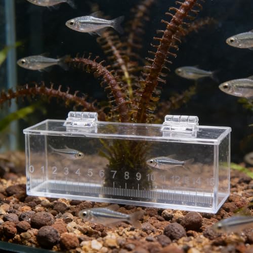 Acclimation Box for Saltwater Fish: Shrimp Breeding Box - Clear Acrylic Fish Isolation Breeding Tank - Aquarium Incubator for Baby Clownfish Guppy - size: 16.00X5.60X4.50CM