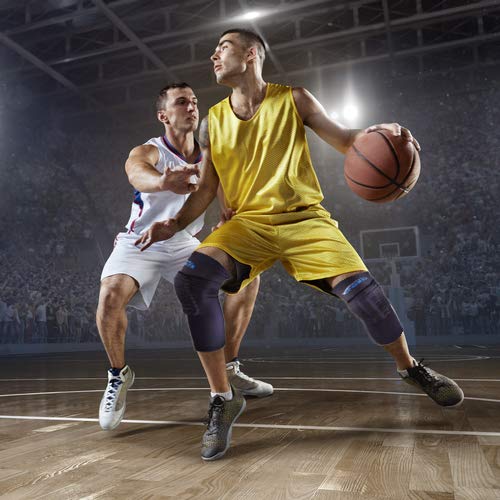 Comprssion Knee Pads Basketball Padded Sleeve 1 Pair