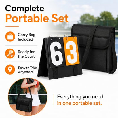 Hiboom Over Net Tennis Score Keeper(0-9) with Oxford Storage Bag