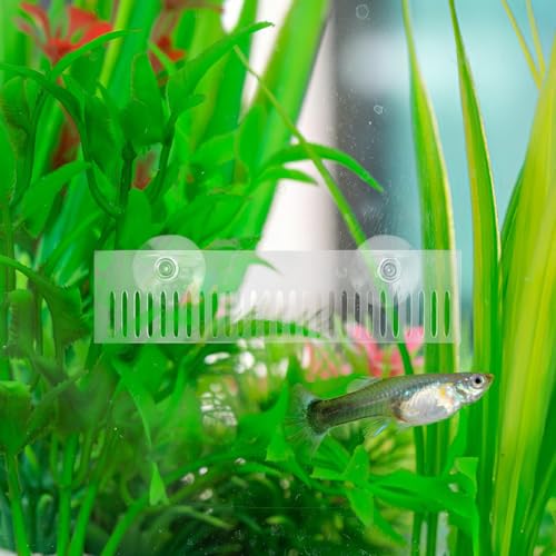 BESTonZON Removable Acrylic Fish Tank Overflow Comb 2-Pack Aquarium Water Comb for Preventing Overflow and Separating Fish Compatible with Various Aquariums Easy Maintenance