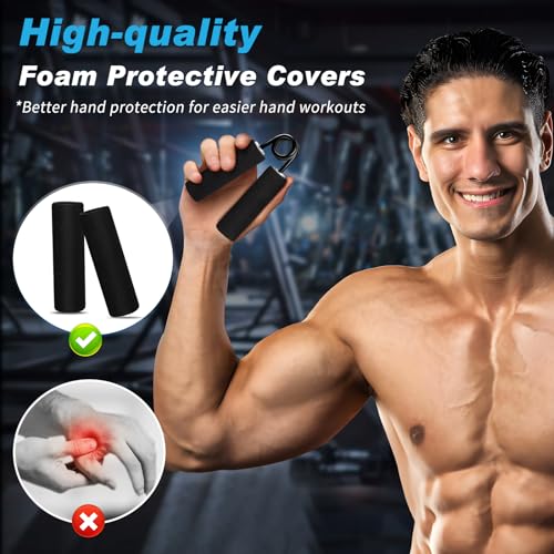 Hand Gripper Strengthener Set 50LB-300LB, Grip Strength Trainer (1/2/4/6 Pack) Forearm Strengthener for Muscle Building, Hand Sensitivity Training, Hand Rehabilitation Exercising - color: 4pcs(50lb+100lb+150lb+200lb)