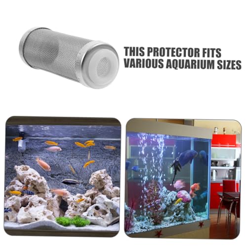 COLLBATH Aquarium Intake Strainer Stainless Steel Mesh Protector Inlet Tube Guard for Fish and Shrimp Safety Water Filtration and Oxygenation for Fish Tanks