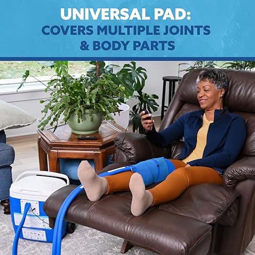 Polar Active Ice 3.0 Cold Therapy Ice Machine System with Programmable Timer, Universal Compression Pad, Lightweight 16 Quart Cooler, Quiet Pump, Strong Cyrotherapy Pain Relief Treatment - style: Universal Pad