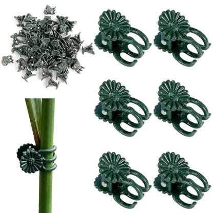 100 Pcs Plant Clips for Climbing Plants, GPlastic Plant Support Clips for Greenhouse and Balcony Gardening
