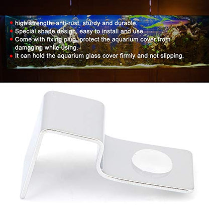 Sonew 4Pcs Stainless Steel Aquarium Glass Cover Clip, Nonslip Fish Support Bracket, AntiRust and Sturdy, for Aquariums (12mm (4 Pieces/Set))