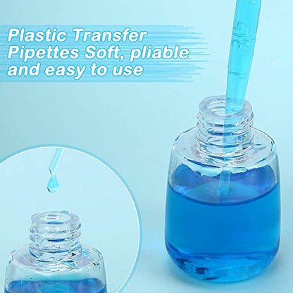 50PCS Plastic Disposable Transfer Pipettes, 3ml Calibrated Pipette Dropper for Essential Oils, Science Laboratory, DIY Art, Make up Tool