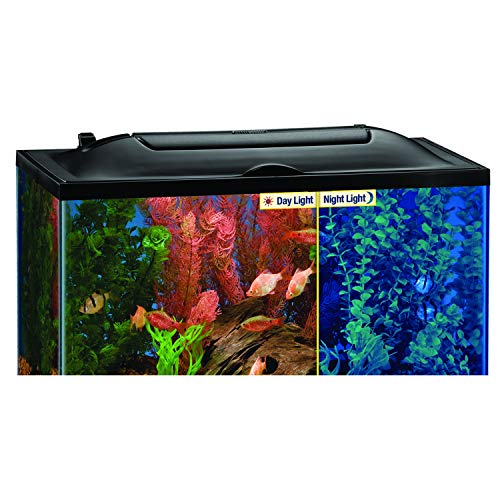 Marineland LED Light Hood For Aquariums, 20 Inches By 10 Inches, Natural Shimmering Light With Night Light Effect - size: 20- by 10-Inch