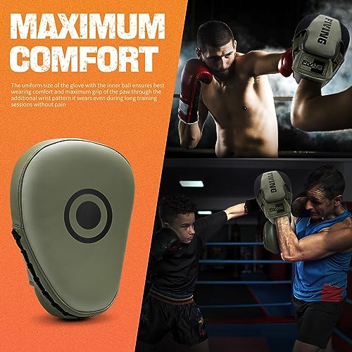Boxing Pads Punching Mitts for Muay Thai,Punching,Sparring,Training - color: Olive Green