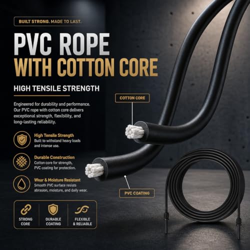10,000-Drop Unbreakable Jump Rope, 5mm PVC Adjustable Speed Rope with Ergonomic PP Handles for Boxing, HIIT & Home Gym - color: Black+White