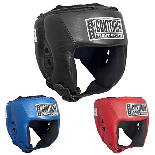Contender Fight Sports Competition Boxing Headgear without Cheeks - color: Blue, size: Small