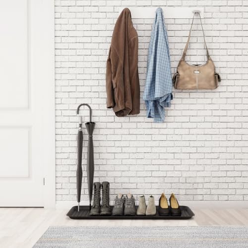 1 Pack Rubber Large Boot Tray for Entryway,Long Shoe Tray,Slim Boot Mat for Indoor and Outdoor Use, 16x40 in (Pack of 1)