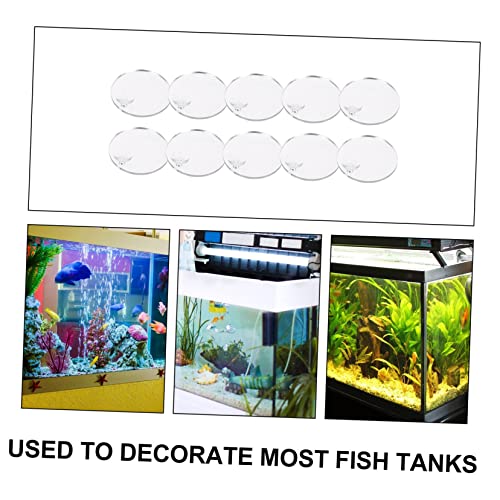 HANABASS 10pcs Cup Betta Tank Mirrors for Fish Training Double-Sided Mirrors for Betta Fish Decorative Tank Accessories Easy to Attach
