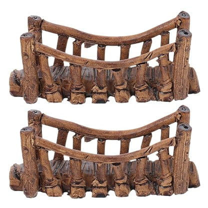 SUPVOX 2PCS Fairy Garden Bridges: Mini Ceramics Bridge - Outdoor Small Miniature Figurines - Fish Tank Terrarium Decor Statue for Aquarium Ornaments