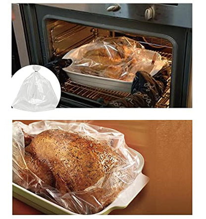 10×Large Oven Bags Turkey Size,Cooking Roasting Bags Large Size(22×24Inch) Meat Roasting Safe for Turkey Meat Fish and Vegetables (10)