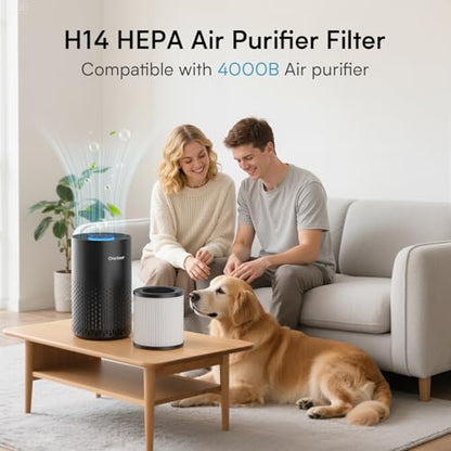 Set of 1 Replacement Filter - Compatible with Oterbear 4000B Air Purifier - HEPA Activated Carbon Filter for Home Bedroom Smoke, Dust, Odors, Pollen, Pet Dander removal