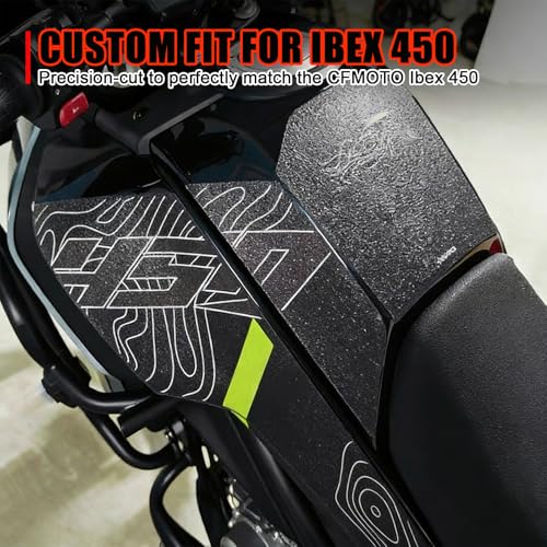 Yellow Motorcycle Fuel Tank Protector Gas Tank Stickers Decals Compatible with CFMOTO Ibex 450 2025 2026, Enhanced Friction,Anti Scratch,Waterproof,CFMOTO Ibex 450 Accessories - color: Yellow