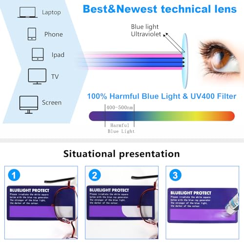 Makeup Reading Glasses for Women Metal Frame Flip Down Magnifying Cosmetic Readers Blue Light Blocking - color: Red