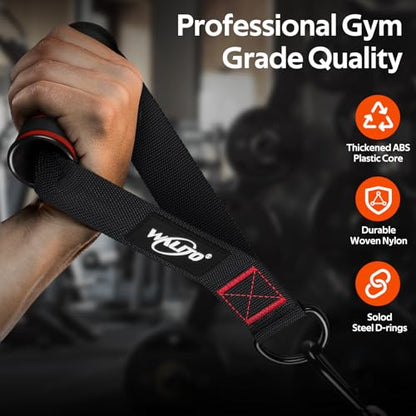 Exercise Handles, Cable Machine Handles for Gym Cable Attachments Training - color: 1-Black Red