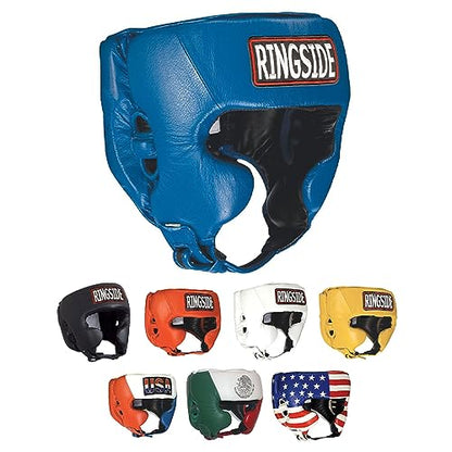 Ringside Competition-Like Boxing Headgear with Cheeks - color: Blue, size: X-Large